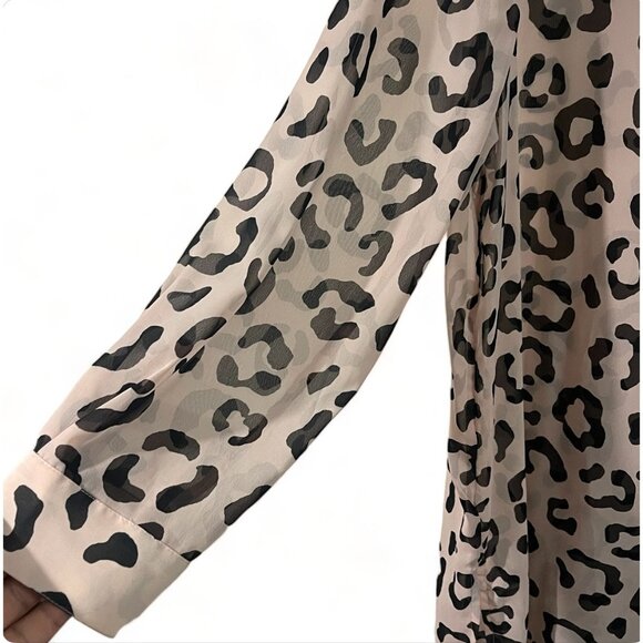 Jessica London Womens Leopard Print Button-Down Tunic Blouse Size 18W - Picture 5 of 15